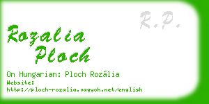 rozalia ploch business card